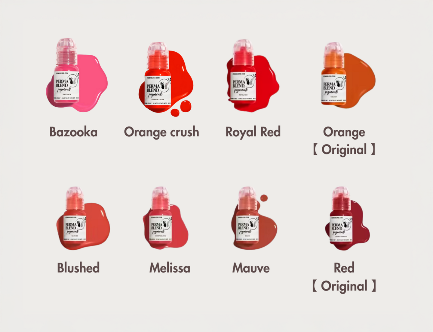 リップアートメイク カラーラインナップ